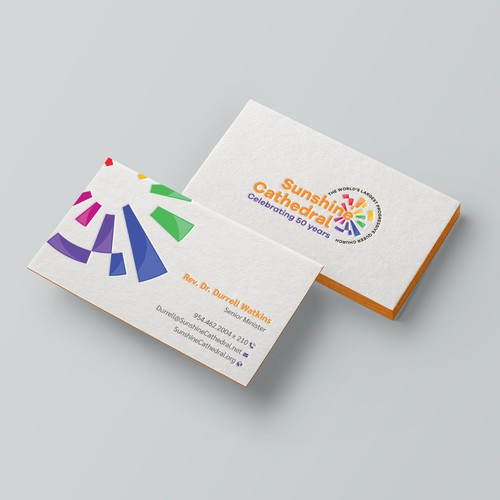 Business Card for Growing Progressing LGBTQ Church Design by Taaiebah