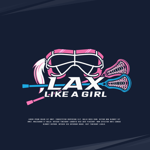 A classic yet fun logo for the fearless, confident, sporty, fun female lacrosse player Design by ies