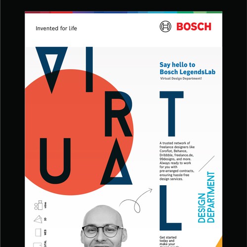 Flyer design for BOSCH; progressive service offering Design by Muhammad Shahrooz