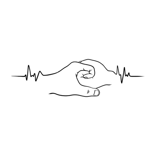 Tattoo of interlocked hands - symbolic of connection Design by Gabriel™