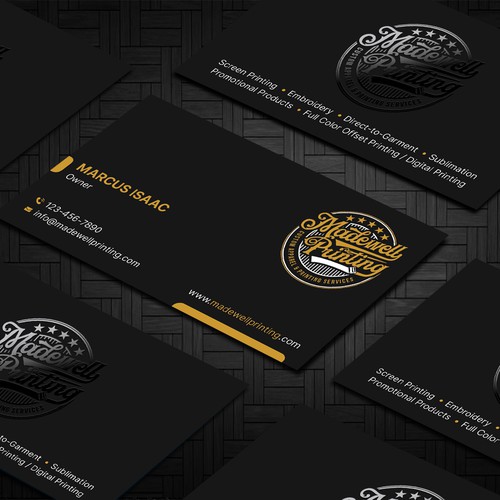 Business Card for a Custom Clothing/Product Business Design by Taaiebah