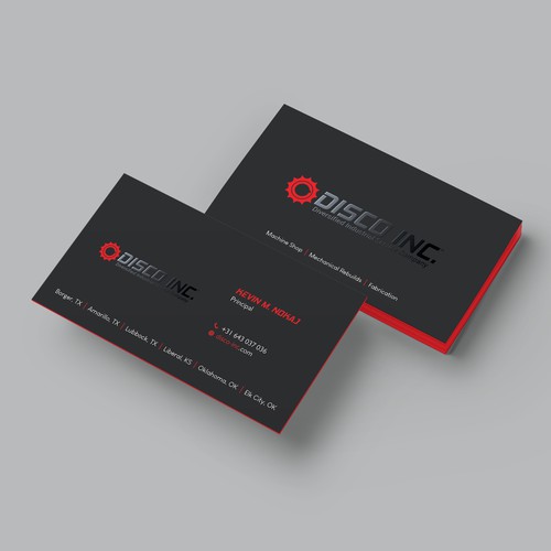 Business Card Design for Industrial Service Company Réalisé par Hasanssin