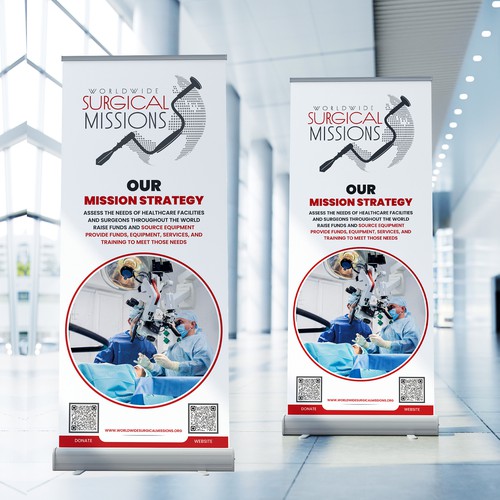 Surgical Non-Profit needs two 33x84in retractable banners for exhibitions Design by Graphic-Emperor