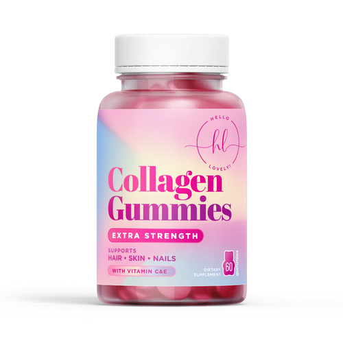 Hello Lovely needs a Collagen Gummies product label Réalisé par Christina MM