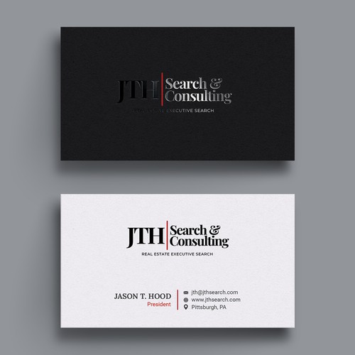 Business Card Design for Executive Search Firm Design by Hasanssin