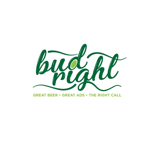 Bud Right.  The great new American Beer for good ol' fashioned American beer drinkers. Design by websmartusa