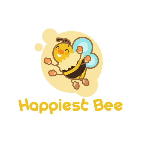 Design a cute, happy logo for Happiest Bee. Design by LucciArts