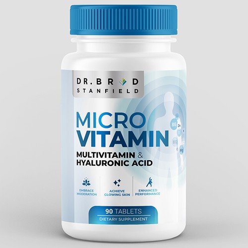 We Need a Vibrant and Scientifically-Inspired Label Design for MicroVitamin Design by Poroyo