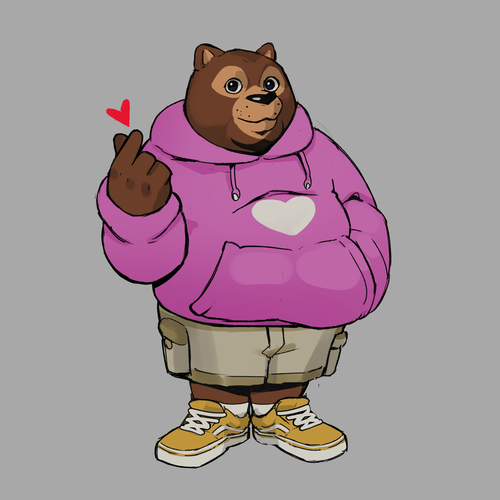 Yeah I know, another Bear design. But Let's make this one is special with Love. Diseño de Little George