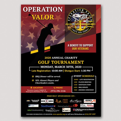 FLYER - Veteran's Charity Golf Tournament Design by Graph Webs