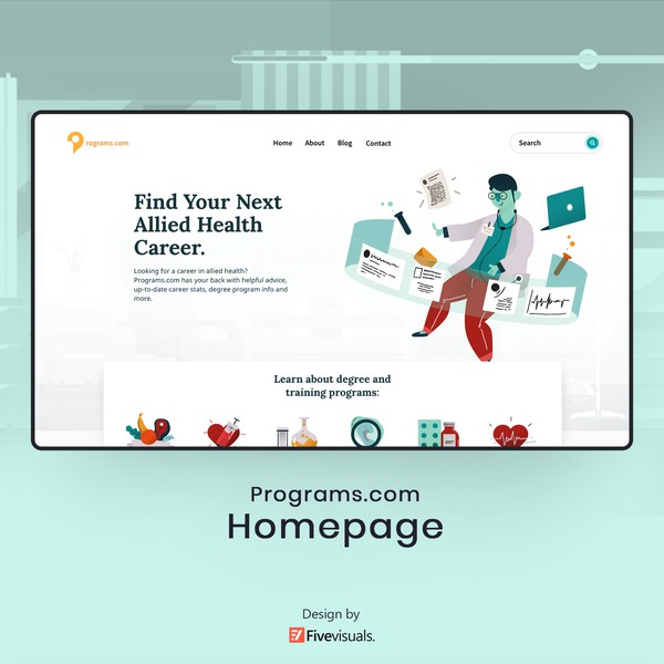 Design by Lumious Media titled "Website Design | Homepage Concept | Flat"