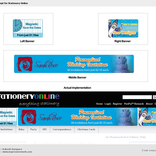 Banner Set for Stationery Online デザイン by ImpressiveWork