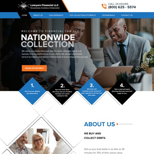 Debt Collection Website Design by idea@Dotcom