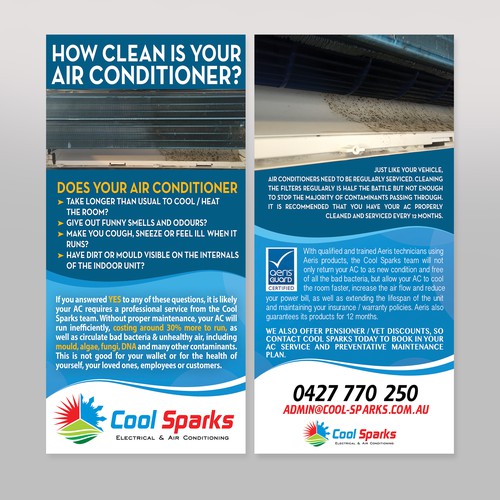 Air Conditioning Service Flyer That Looks Healthy And Clean Postcard Flyer Or Print Contest 99designs