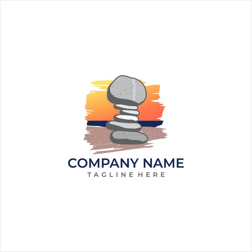 Stone formation picture as logo for coaching business Design by Lure Studio