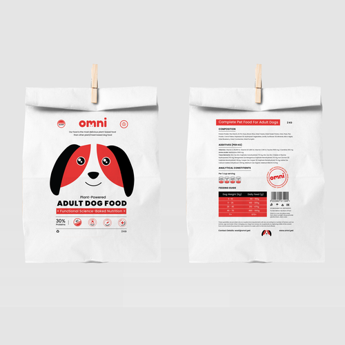 Plant-based dog food label design! Design by Nastya D