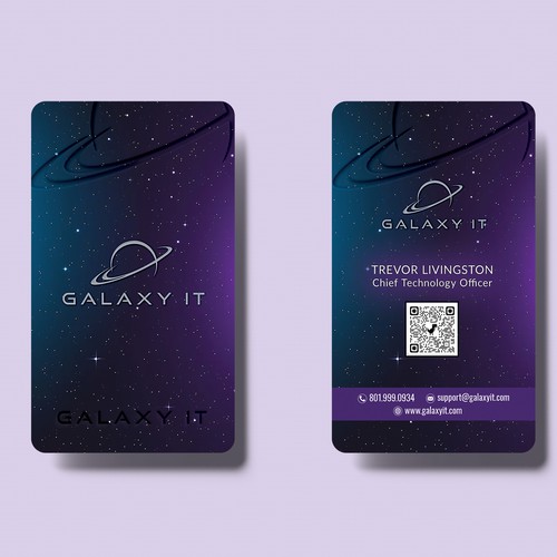 Create a Stellar Space-Themed Business Card for Galaxy IT Design by FatemaGFx DTM
