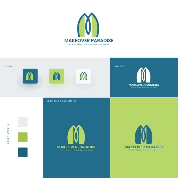 Letter M eco beauty logo