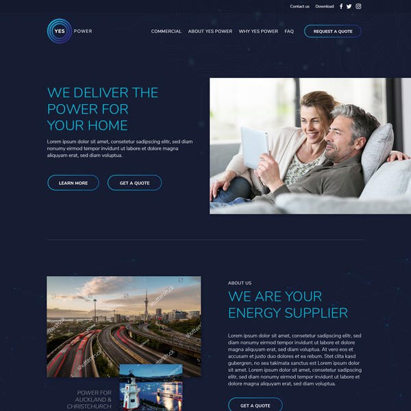 Design criado por karomatisch com o nome "Web design for Energy Provider"