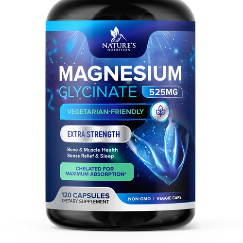 Natural Magnesium Glycinate Design needed for Nature's Nutrition Design by TUNSAY