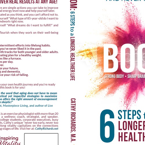 Motivating and inspiring fitness for seniors book cover re-design