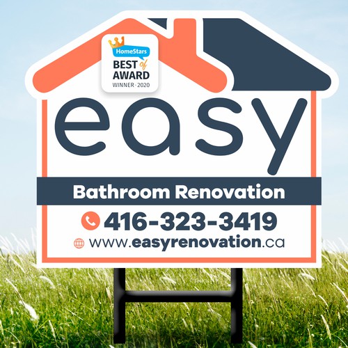 Easy Renovation Lawn Sign Design by Dzhafir