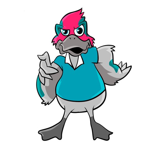 Illustration of a cool and not childish duck for a part of our Website (png) Design by Judgestorm