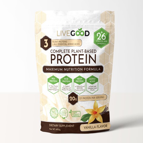 ***GUARANTEED PRIZE*** - LABEL DESIGN for Protein Powder -*****NEW***** Design by Kasia Zwiech