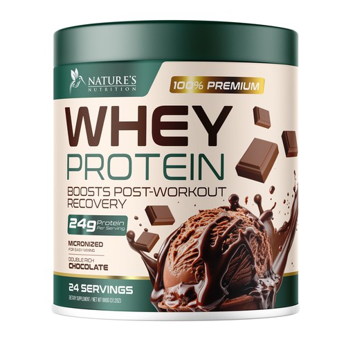 Tasty Whey Protein Chocolate Design Needed for Nature's Nutrition Design réalisé par UnderTheSea™