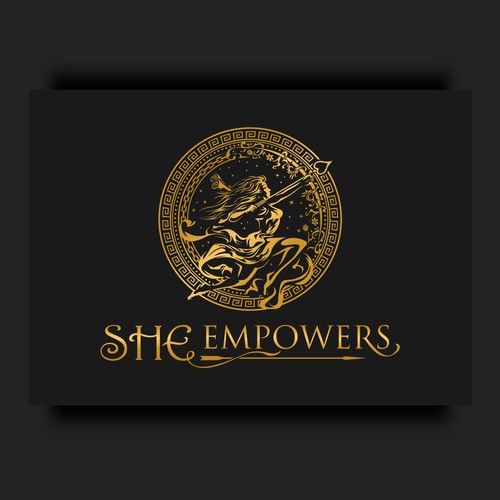 SHEempowers - luxurious design of a woman preferrably in some kind of a circle to appeal to women professionals Design by brint'X