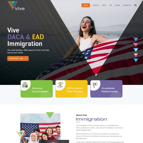 Immigration Work Permit Site Focused Redesign デザイン by RWI ⚡