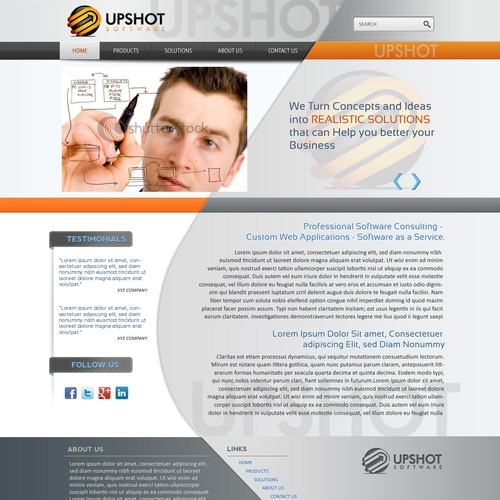 Help Upshot Software with a new website design Réalisé par Dev S