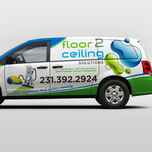 Create a van wrap advertisement for a carpet cleaning company, Car, truck  or van wrap contest