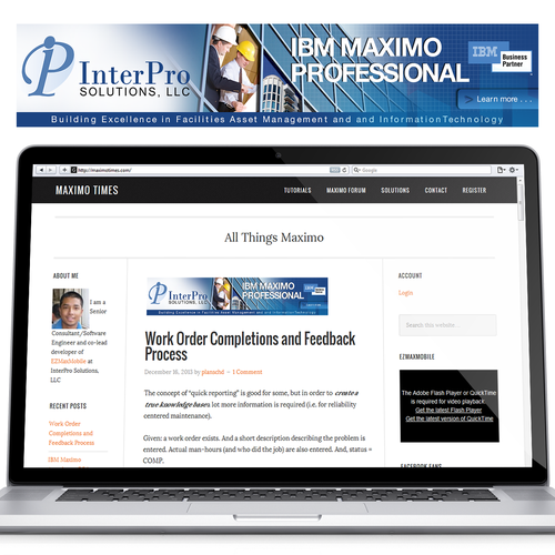 Winning IBM Maximo Professional Banner Design by harles .