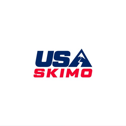 USA Skimo Olympic National Team Logo Design by HandriSid