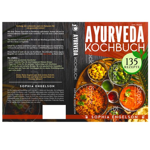 Book-Cover for Ayurveda Cookbook - Cover für Ayurveda Kochbuch Design by JervyDesign