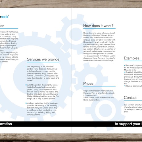 Brochure design for Startup Business: An online Think-Tank Diseño de tugkan