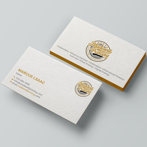 Business Card for a Custom Clothing/Product Business Design by Roni_