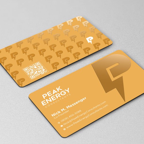 Modern Business Card Design for Electric Energy and Solar Company Design by Brandmaker artist