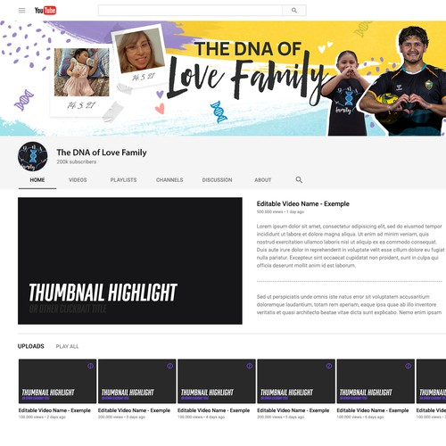 Design Take on this family task and help my YouTube family Channel get started. por Point Blank