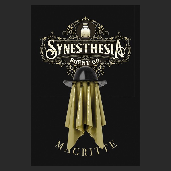 A dark perfume label for an independent perfume house inspired by classic paintings