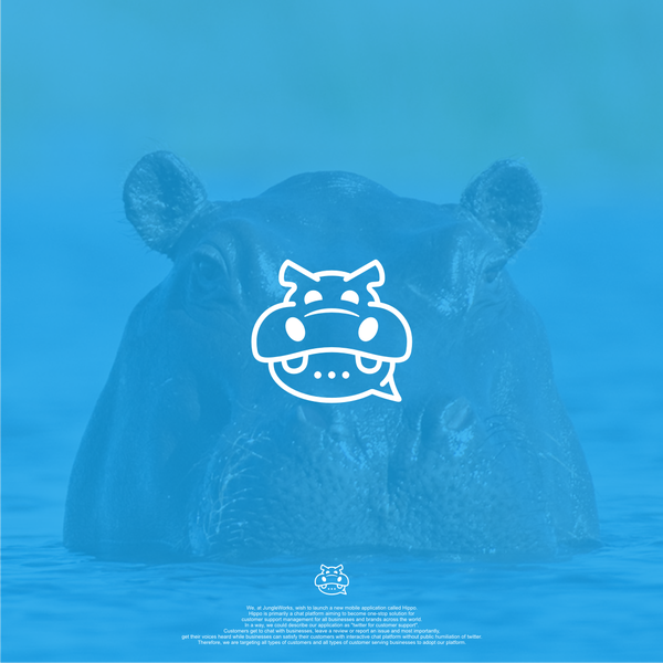 Diseño de E L N D A R titulado "hippo chat"