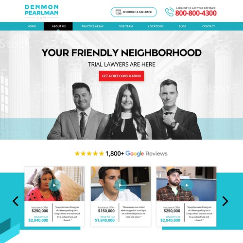 We need a modern and sleek updated web design for our personal injury law firm Design by Rith99★ ★ ★ ★ ★