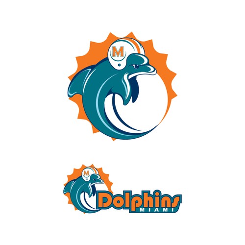 99designs community contest: Help the Miami Dolphins NFL team re-design its logo! Design réalisé par solfree