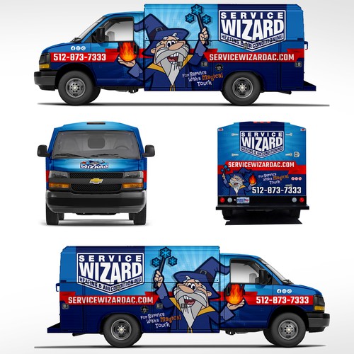 HVAC Service Van Wrap Design Design by J.Chaushev