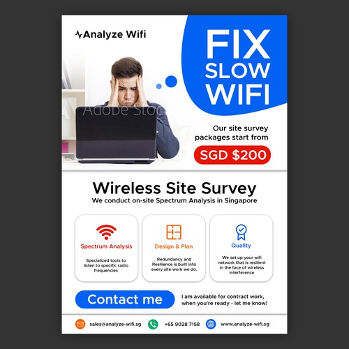 Design Flyer for Wireless Site Surveys Design by D Better Design