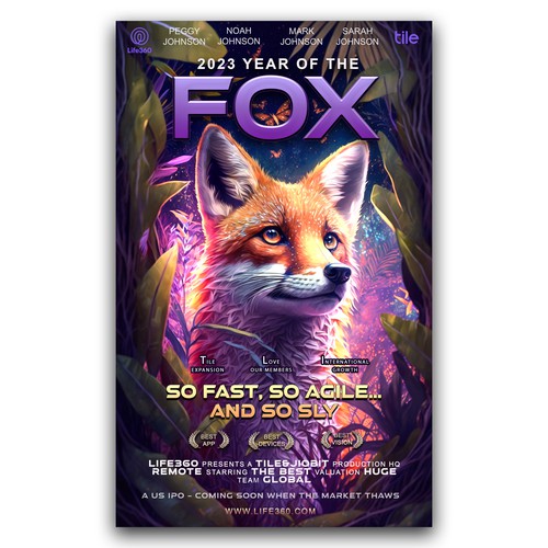 Life360 2023 Year of the Fox Poster Design by GloriaSánchezArtist