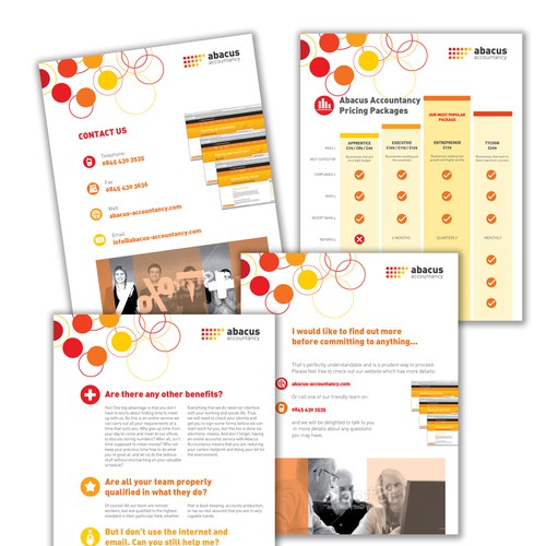 Design an amazing e-brochure for a not-so-typical accountancy firm! Design by bmp design