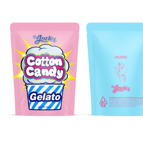 Designs Cotton Candy gelato cannabis bag Product packaging contest