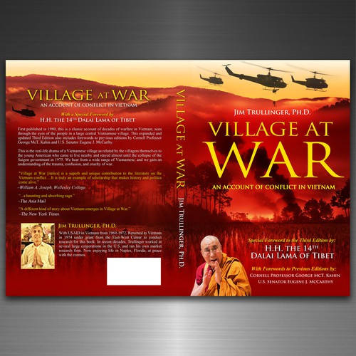 Cover for Third Edition of Classic Work on the Vietnam War. Special Foreword by H.H. the Dalai Lama. Design réalisé par Rav Astra